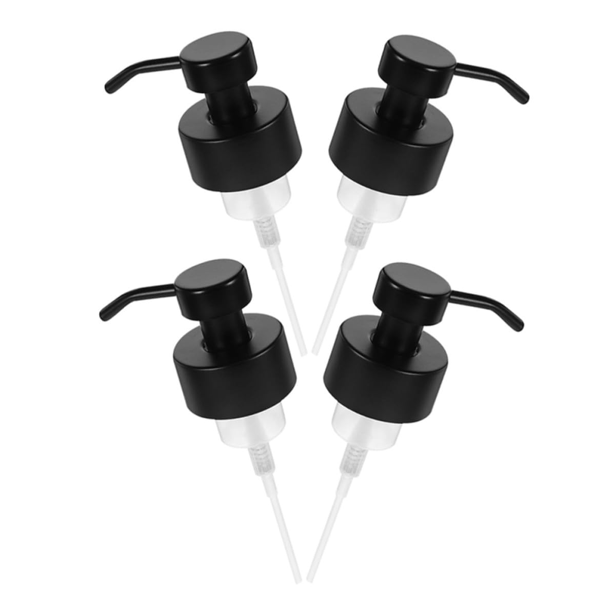 Têtes de pompe en acier inoxydable noir : lot de 4 pompes élégantes et durables