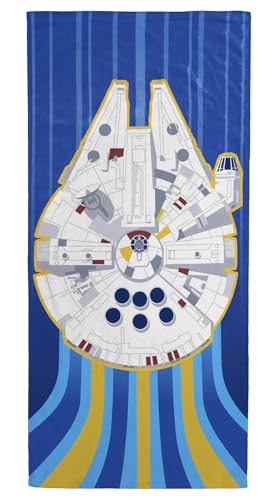 Jay Franco Star Wars Handtuch mit Millennium Falcon – Fürs Bad, den Strand & Pool – 71 cm x 147 cm