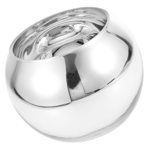 TOPPERFUN Vase en Verre À Fleurs 6 Pouces Vase Rond Centre De Table pour Décoration Intérieure Et Composition