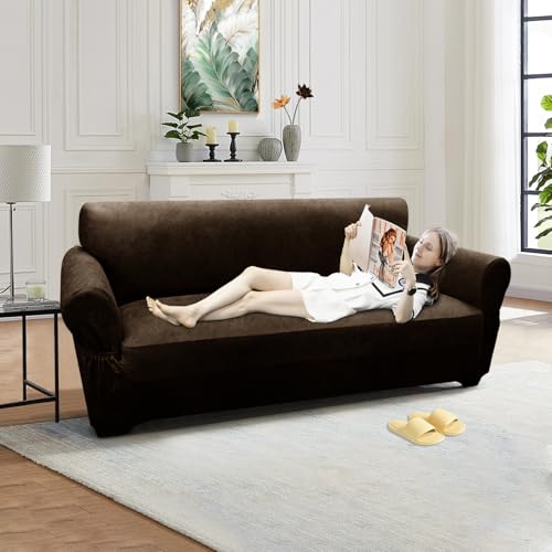 Pfrstuv Leather-Look Loveseat Couch Cover
