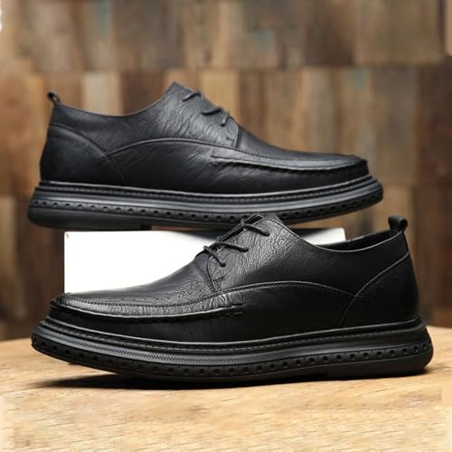 Men's Leather Casual Dress Shoes Oxfords Comfort Business Lace Up Slip On Fashion Dress Sneakers Formal Office Shoes Derby Sneakers2