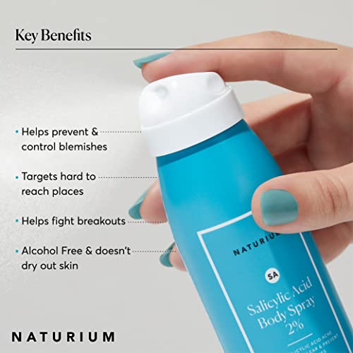Naturium Salicylic Acid Body Spray 2%, Blemish-Fighting & Pore Treatment, With Niacinamide Plus Brightening Ingredients, 4 Oz #TOP4