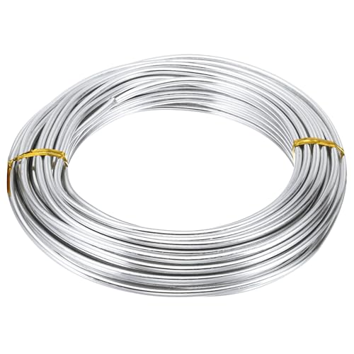 Fil métallique de bijoux 3mm PATIKIL en aluminium argenté éclatant