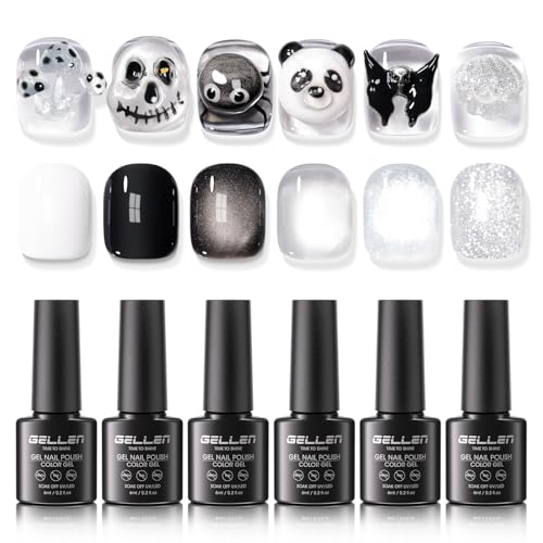 Set Gellen de 6 esmaltes gel Cat Eye Monocromo 6ml