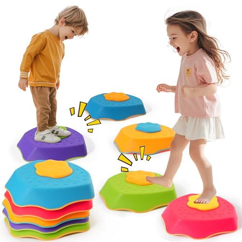 5-Pack Stepping Stones for Kids with Sound Effects - Balance & Co...