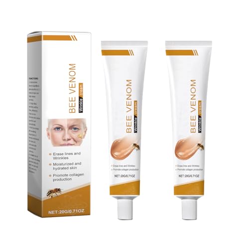 2pcs Bee Venom Crema facial antiarrugas, abejas Venom crema facial desalting Facial Fine Lines