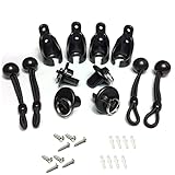 CACELY Coolaroo Replacement Parts Bungee End Cap Kit Black for Coolaroo Exterior...