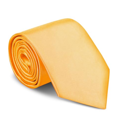 URAQT Corbatas de Hombre, 8cm Corbata de Color Solido Clásico, Mens Tie Classica de Hecho a Mano, Accesorios Ropa Hombre para Business Fiesta Oficina Boda Regalo de Hombres (Amarillo Dorado)