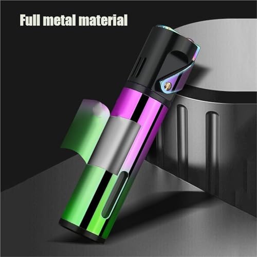 Encendedor de butano recargable con llama ajustable y diseño resistente al viento 6