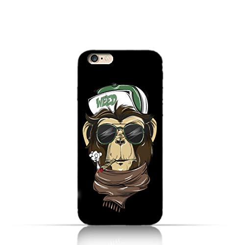 Apple Iphone 6/6S TPU Silicone Case with Hipster Monkey Pattern