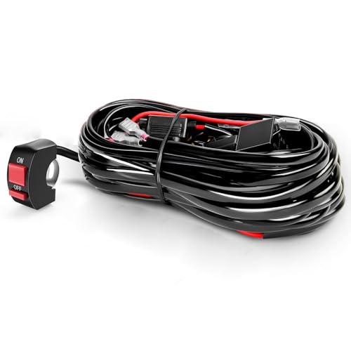 Gebildet 12V-40A Moto Câblage à Barres LED Faisceau de Fil,Feu Antibrouillard/Feu Additionnel/Feu de Travail Câblage Produit Universel