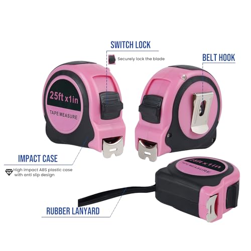 Cinta métrica retráctil Lichamp 25 pies, pack de 2 miniatura 4