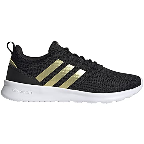 adidas QT Racer 2.0 Black Gold Metallic White 8 B (M)