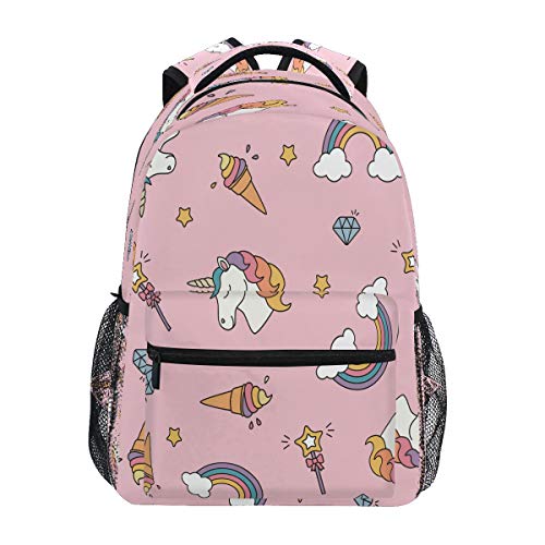 Unicorn Rainbow Magic Wand - Mochilas para la escuela, libros, para niños, adolescentes, moda