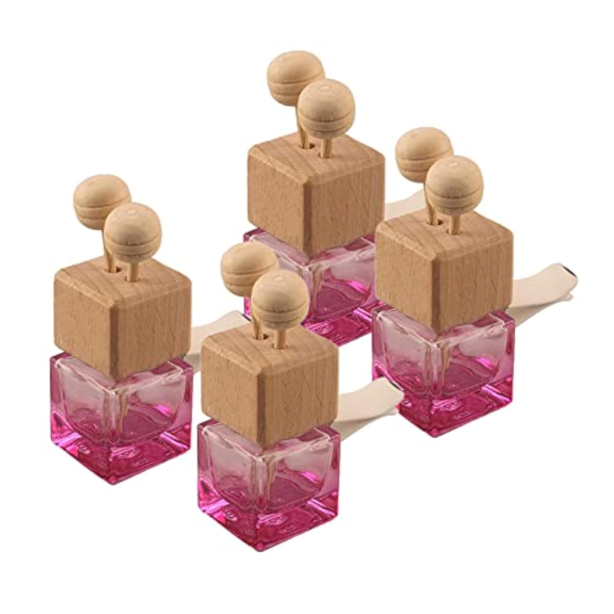 Car Aromatherapy Diffuser Bottles, 4-Piece Set