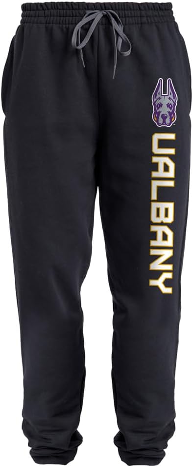 Officially Licensed Jogger Sweatpants Unisex for Men & Women with Pockets Collegiate Team Logo Black Collection