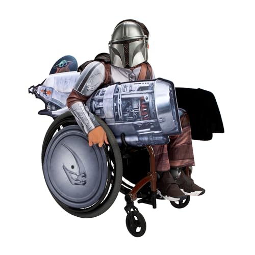 Star Wars The Mandalorian Official Youth Wheelchair Accessory - Easy to Assemble Quality Wheelchair Decoration (Costume Sold Separately) Multi
