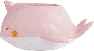 Hemoton Hoog kwaliteit Vaso de flores de baleia de resina 1 unidade Vaso de flores de resina criativa Plantador de suculentas (rosa)