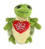 DolliBu I Love You Sea Turtle Soft Plush Hand Puppet - Cute Stuffed Animal with Heart and with Name...