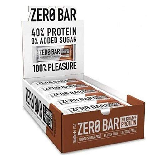 Preisvergleich Produktbild BiotechUSA ZERO Bar 20*50g Schoko-Kokos - Eines der besten Proteinriegel - 45% Protein, 0% Zucker, Laktosefrei, Glutenfrei. Sportriegel mit Stevia.