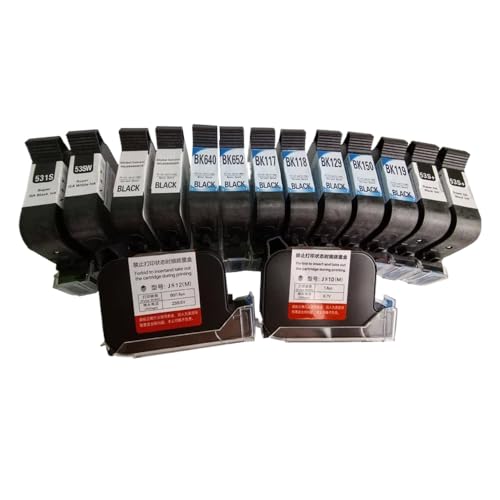 AWGSRZIU Cartucho de Tinta Impermeable de Secado rápido de 12,7mm Compatible con BK129 BK150 BK117 BK118 BK119 BK652 BK640 para impresoras de inyección de Tinta(BK150)