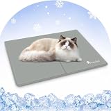 Angelpet ペット ひんやりマット【ペット専門家監修】犬 猫 夏用 クールマット 冷感ジェル 冷却マット ひんやりシート 暑さ対策 水・電気・冷蔵不要 折りたたみ 持ち運び 多用途 小中大型犬対応 50×40cm グレー