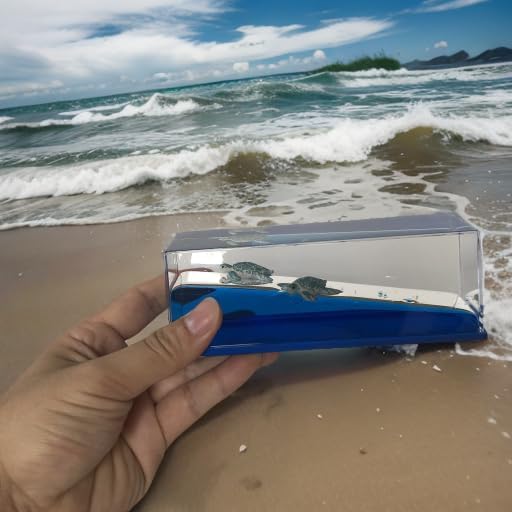 Miniatura 5 de Honsheng Figuras de tortugas marinas insumergibles, estatua, tortugas, juguete líquido líquido en una caja, decoración del hogar, regalos para