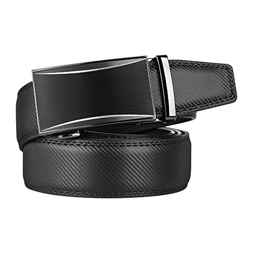 Image of Lavemi Men's Real Leather Ratchet Dress Belt with Automatic Buckle,Elegant Gift Box