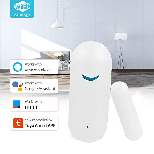 RUIMING Tuya Smart WiFi Porta Sensor de Alarme Porta Aberta/Fechada Detectores Wifi Home Alarme comp