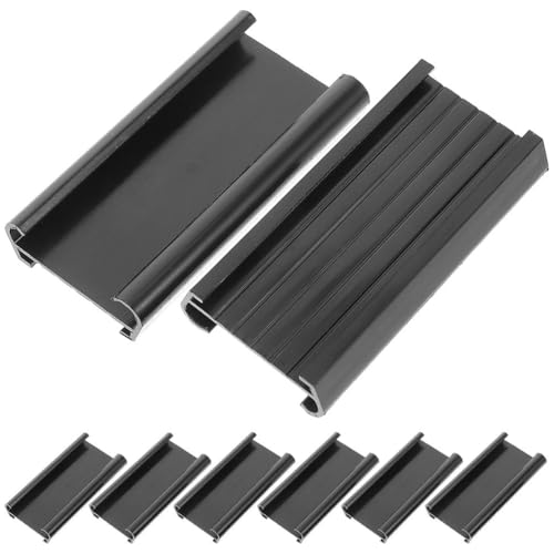 PartyKindom 8pcs Plastic Shelf Label Holders for Wire Shelving, Removable Label Clip on Holders for Retail Racks, Warehouse Bin, Pantry and Library Storage, Fits 1-1/4 inch Shelves