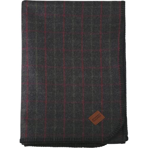 Stormy Kromer Plaid Wool Blanket, Adirondack Plaid, One Size