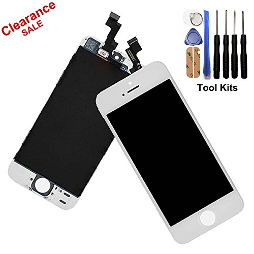 cellphoneage Touch Screen Replacement LCD Screen Display With Touch Screen For iPhone 5S (White)