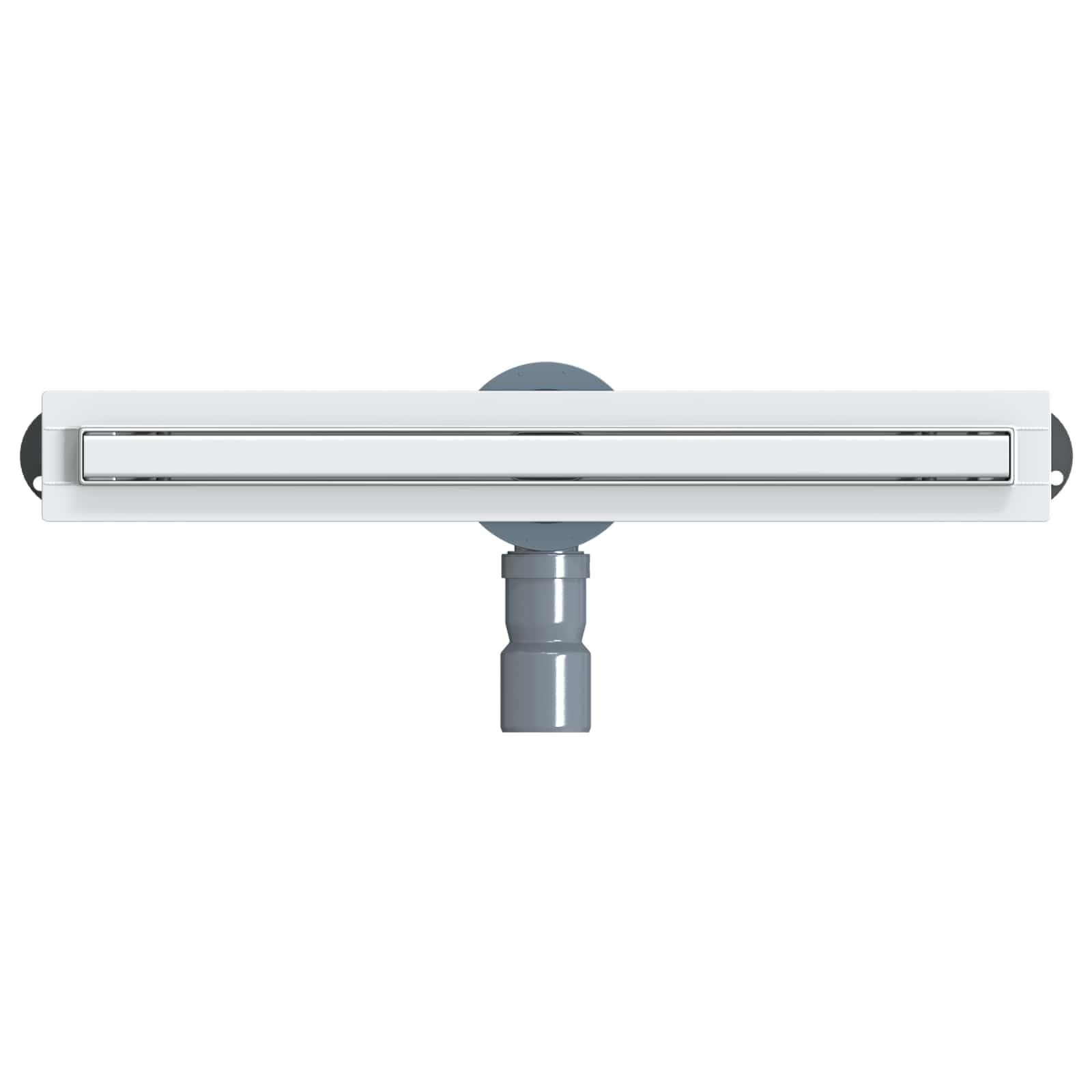 Canalina per doccia, 50 cm, in acciaio inox 304, scarico a pavimento con attacco girevole a 360°, altezza regolabile, profilo piastrelle, scarico doccia