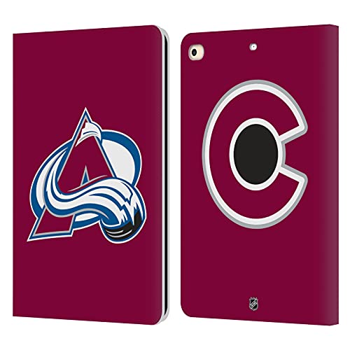 Étui Portefeuille Apple iPad 9.7 2017 2018 NHL Colorado Avalanche en Cuir