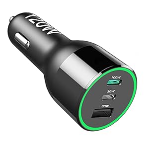 120W USB C Car Charger, CHIPOFY PD 100W PPS 45W QC30W Super Fast Charging Laptop LED Cigarette Lighter for MacBook iPad iPhone 14 13 12 Pro Max Samsung S22 S21 Ultra Note 20 and More