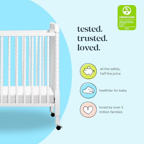 DaVinci Jenny 3-in-1 Convertible Mini Crib, GREENGUARD Certified, White - image 2