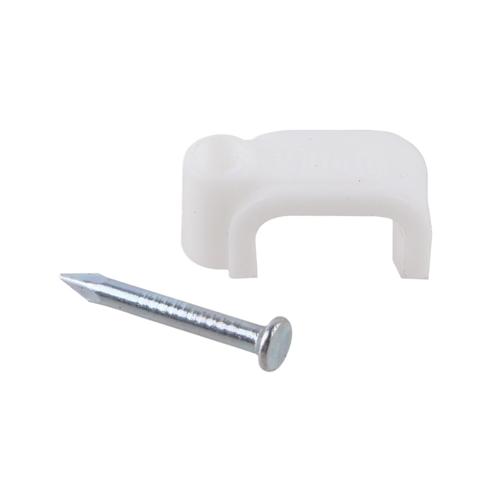 Eefpxwtz 8Mm Nailed Pipe Clamp， Cable Clips With Steel Nails Square Nail Wire 4-10Mm 100 Pcs(8Mm)