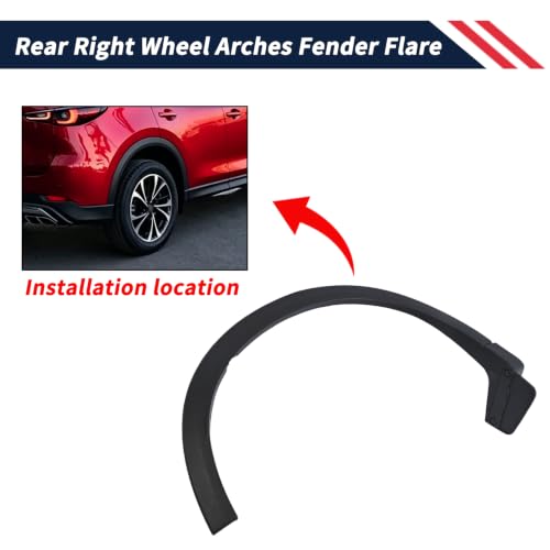 Promrmr Rear Right Wheel Arches Fender Flare Compatible with Mazda CX-5 CX5 2022 2023 2024 Passenger Side Wheel Well Trim Cover Body Side Tire Molding Accessories KPF151W50 by Promrmr - Used condition - Image 5
