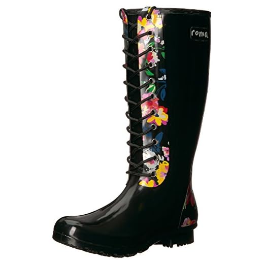 ROMA Women's OPINCA Lace-Up Rain Boots