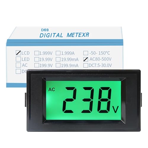 Voltímetro de CA para evitar averías eléctricas medidor digital LCD de 80-500V 4