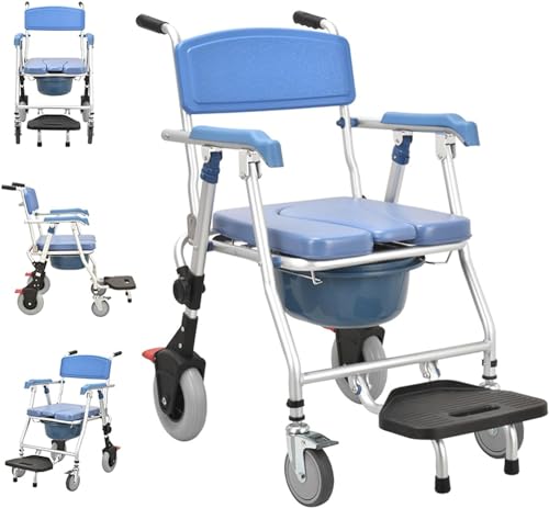 Nufuler Aluminum Folding Shower & Toilet Chair 150kg