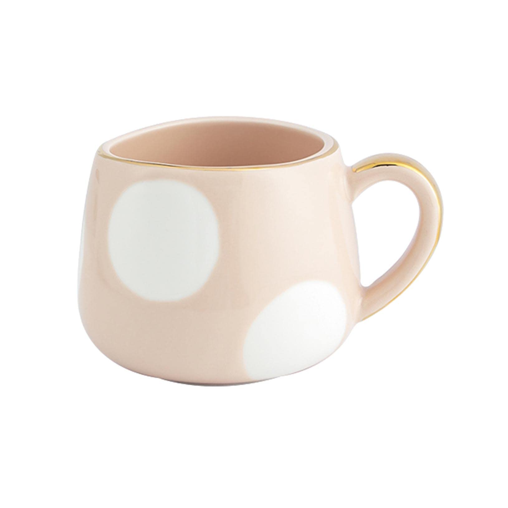 ZALTAS 380 ml piękne, ręcznie malowane ceramiczne filiżanki do kawy, porcelanowe filiżanki do herbaty z wygodnym uchwytem, idealny prezent na Boże Narodzenie/urodziny dla przyjaciół/rodziny, różowe