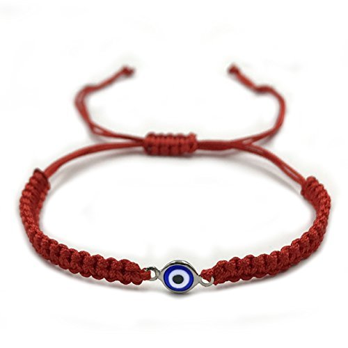 LuckyEye 2911-SRB Women's Red Evil Eye Braided Macrame Bracelet (SRB)