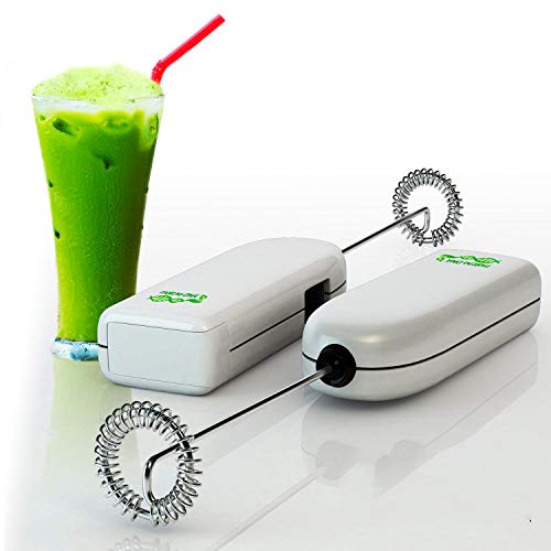 Matcha Dna Certified Organic Matcha Green Tea Powder (8 Oz Tin Can) & Milk Frother - Handheld Battery Operated Electric Foam Maker For Bulletproof Coffee, Lattes, Cappuccino, Hot Chocolate, Sleek Drin #TOP7