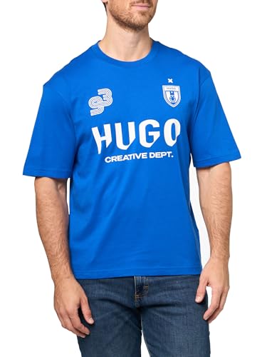 T-Shirt de Football Vintage HUGO en Coton Homme décontracté et rétro