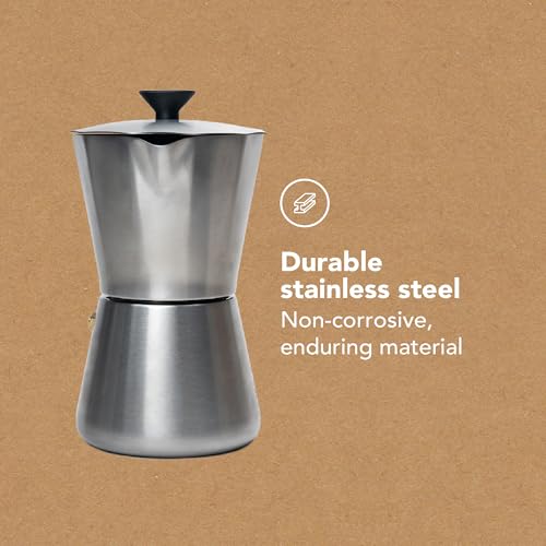 MiiR New Standard Moka Pot, 10oz - Durable Stainless Steel Coffee Maker for Rich Espresso Strength Brew3