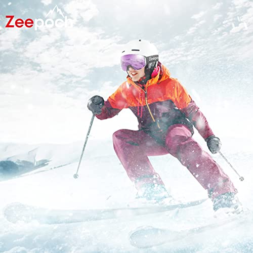 Ski Goggles - Zeepoch Otg Snowboard Goggles With Uv Protection Anti Fog For Men Women Adult Teenagers - Detachable Lens, Pink #TOP1