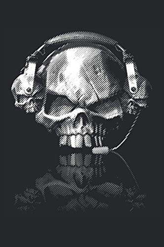 Cuaderno de juegos con calavera: Formato: A5 (6 x 9 pulgadas) • 110 páginas • Cuadrícula de puntos • Con números de página • Cuaderno de ejercicios • ... tareas • Diseño FD original (Spanish Edition)