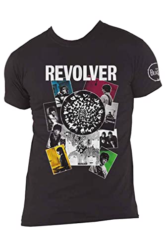 The Beatles T Shirt Revolver Montage Bande Logo Nue Officiel Homme Noir - Les Beatles, Paul McCartney, John Lennon, RIngo Starr, George Harrison The Beatles T Shirt Revolver Montage Bande Logo Nue Officiel Homme Noir – Image 5