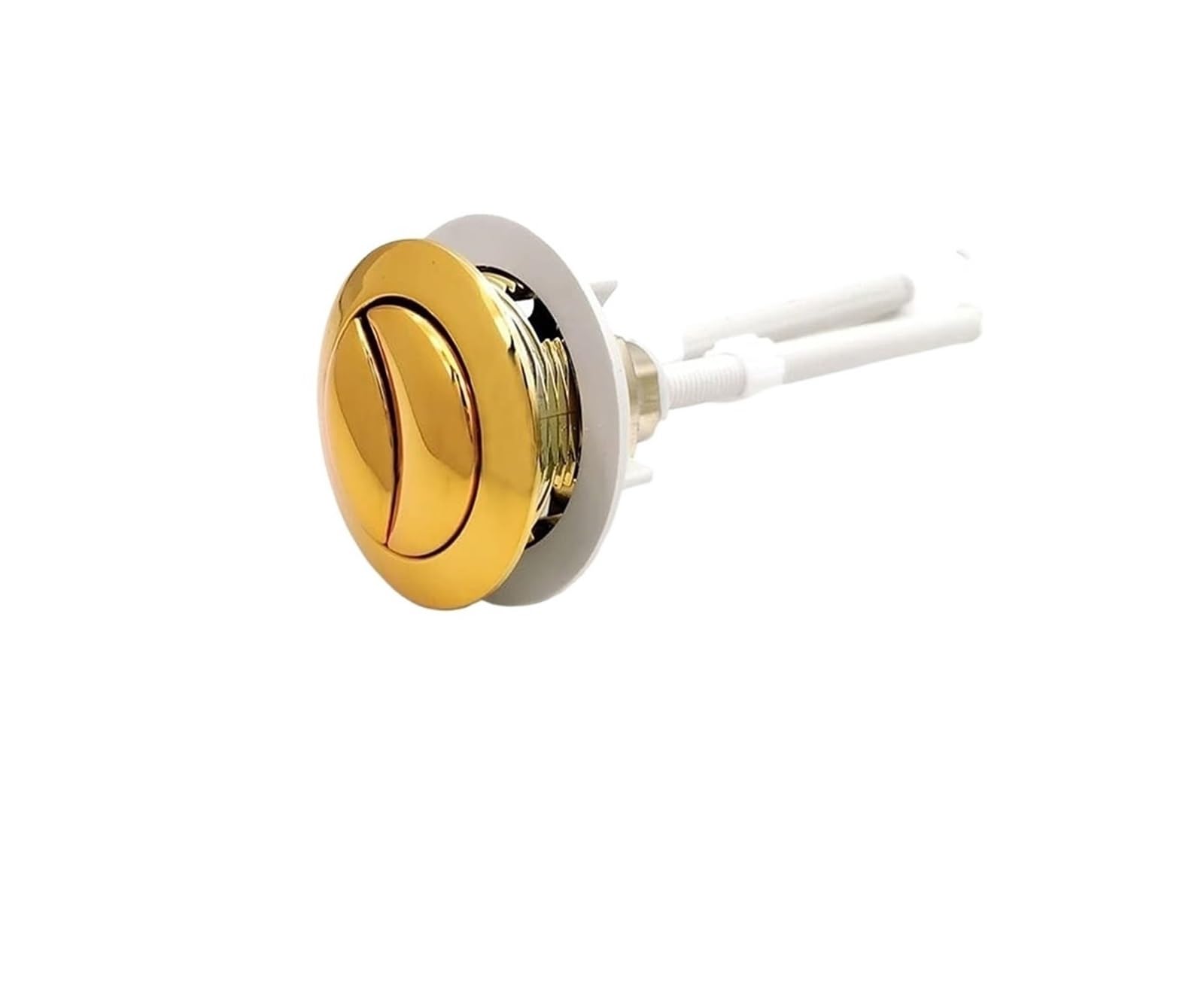 dfEDRd Dual Push Button Toilet Flush Button, Push Button - Gold Round Shape 38mm Bathroom Accessory